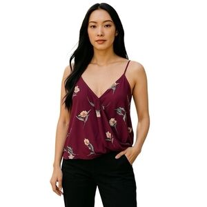 Floral Spaghetti strap wrap blouse
